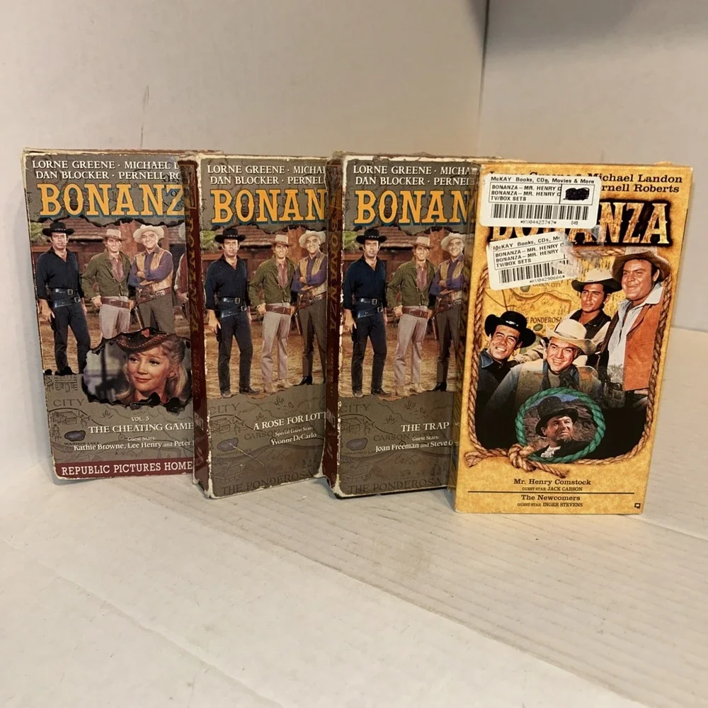 Bonanza VHS Lot Of‎ 4 Episodes TV Show Western Michael Landon